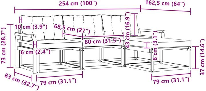 Produktbild vidaXL Outdoor-Sofa