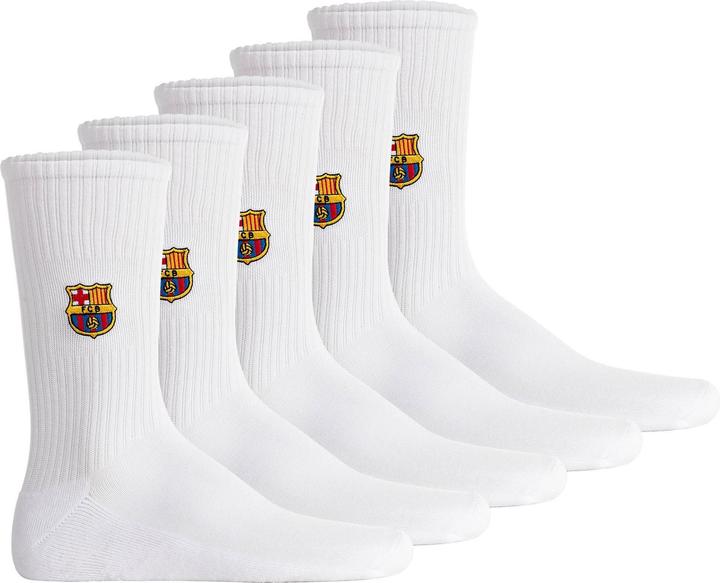 FC Barcelona Socken Sportlich Stretch FCB Crew Socks 5-Pack Embroidery (5-pack, 39 - 42)