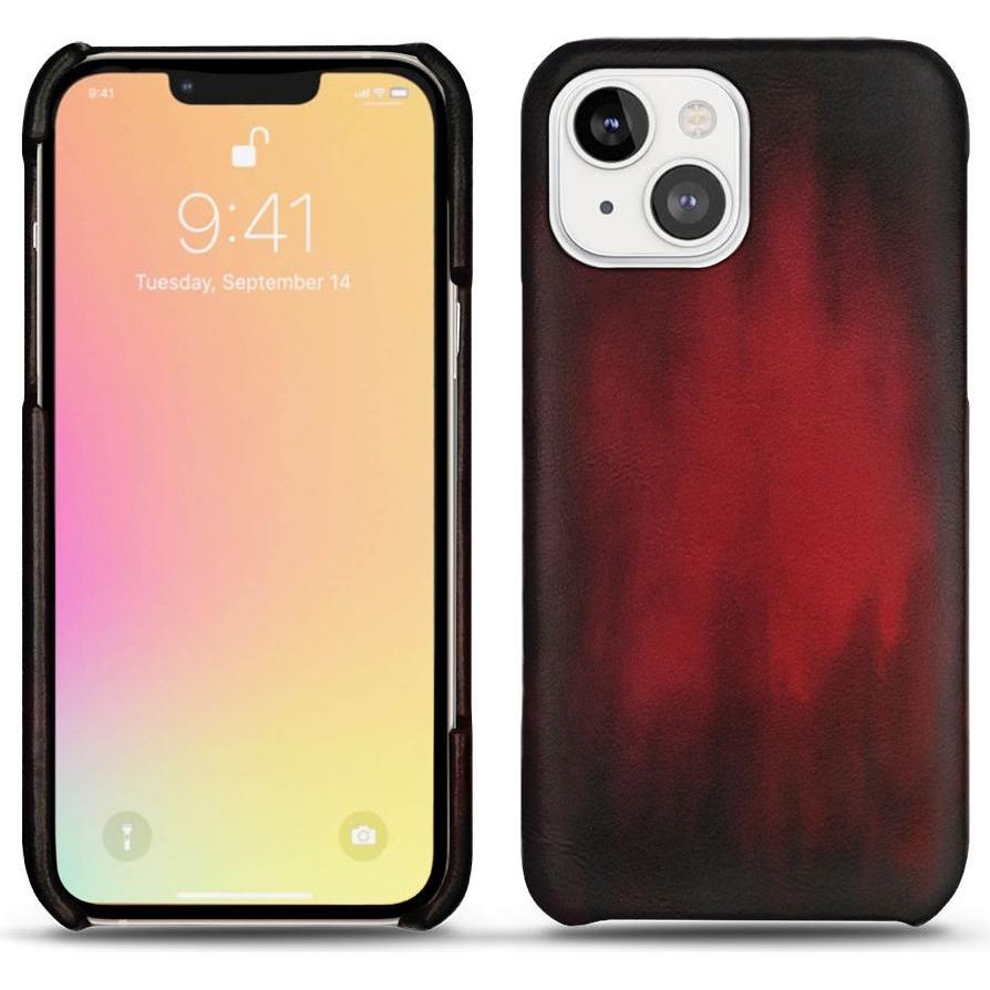 Noreve Lederschutzhülle (Apple iPhone 13), Smartphone Hülle, Rot