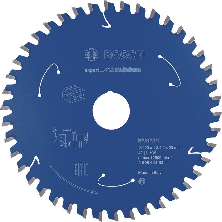 Immagine prodotto Bosch Professional Zubehör Lama circolare a batteria Expert per alluminio, 120 x 1,8/1,2 x 20, 42 denti