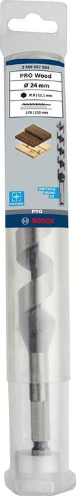 Produktbild Bosch Professional Zubehör PRO Wood Holzschlangenbohrer, 24 x 170 x 235 mm (11.1 mm)