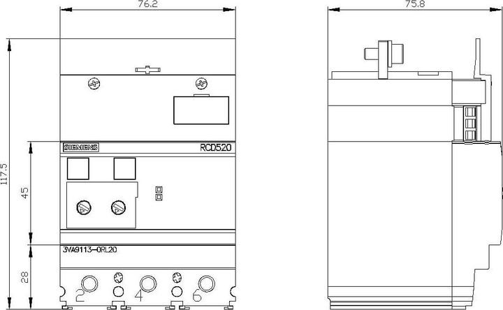 Produktbild Siemens SIEM Differenzstrom-Schutzgerät