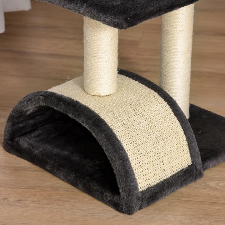 Actual product image Jamb Cat tree (72 cm, Dark grey (plush) + beige (sisal rope))