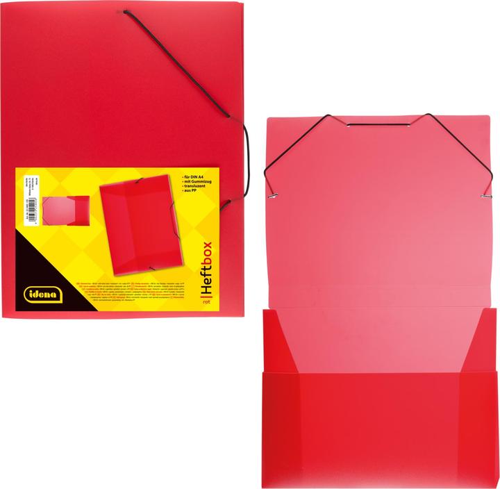 Image du produit Idena Classeur A4 élastique PP translucide rouge (A4, 1x)