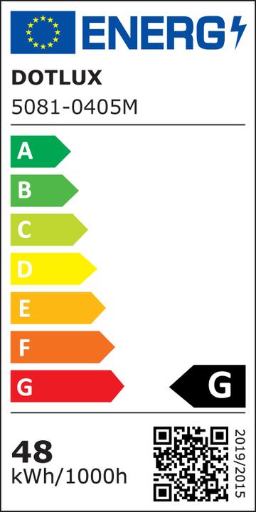 Energie-Label Dotlux 5081-0405M (Weiss, 500 cm)