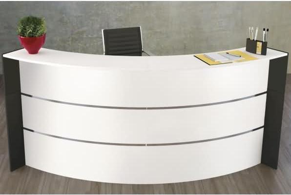 Produktbild Kerkmann BARI Empfangstheke weiss, anthrazit 257,5 x 122,5 x 112,0 cm (257.50 x 122.50 x 112 cm)