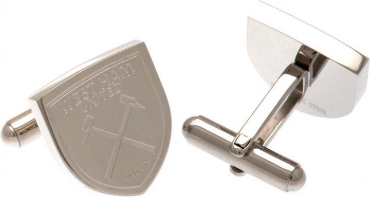 Produktbild West Ham United FC Edelstahl WappenManschettenknöpfe (100% Stahl)