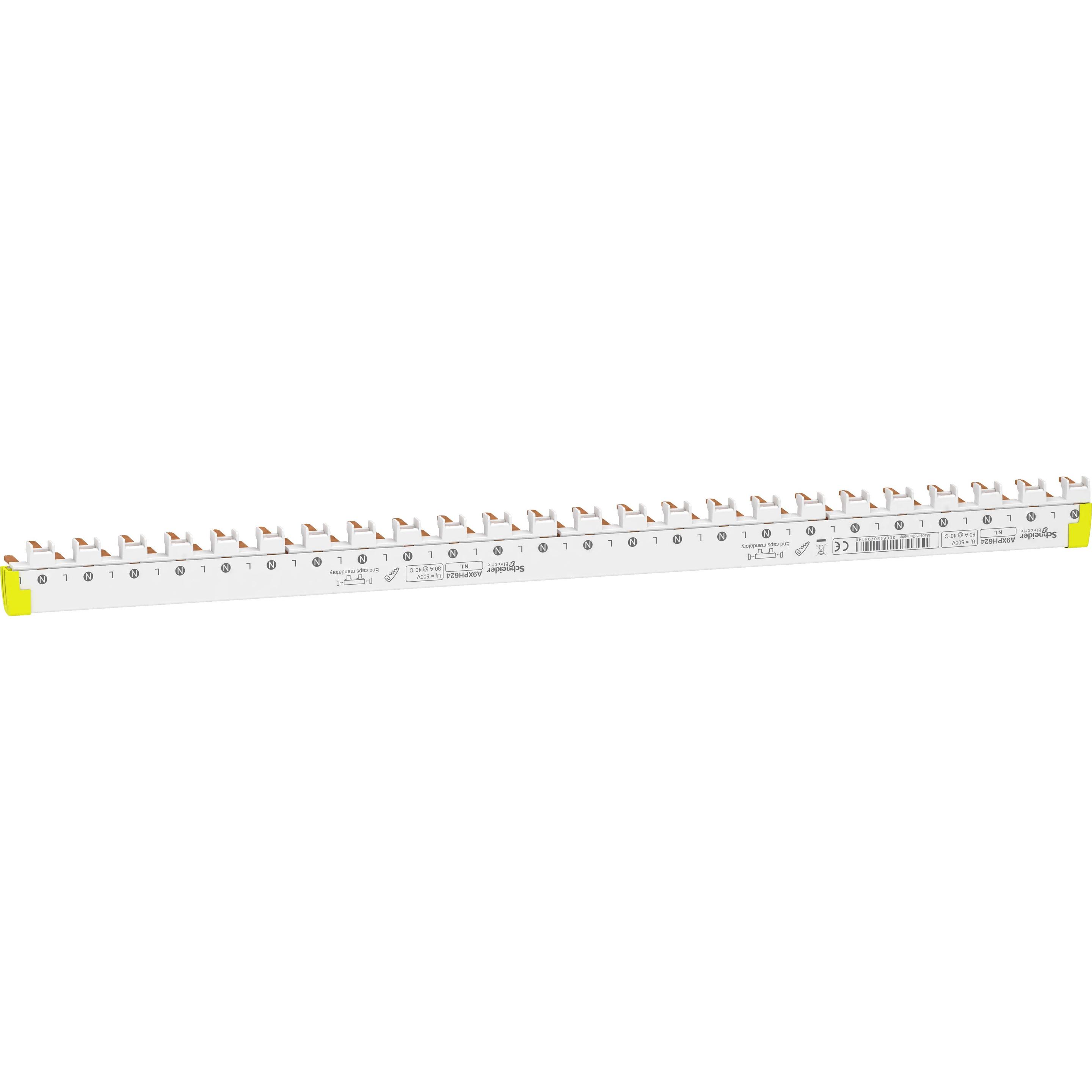 Schneider Electric, Verteilerschrank Zubehör, SE A9XPH624 Phasenschiene 24TE 1P+N f. 12 FI/LS 80A