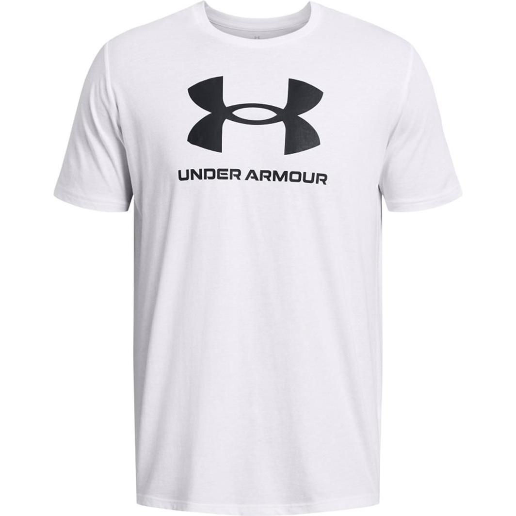 Under Armour, Herren, Sportshirt, Sportstyle Logo Herren T-Shirt Weiss 1382911 100 2XL (100 L), Weiss, 100 L