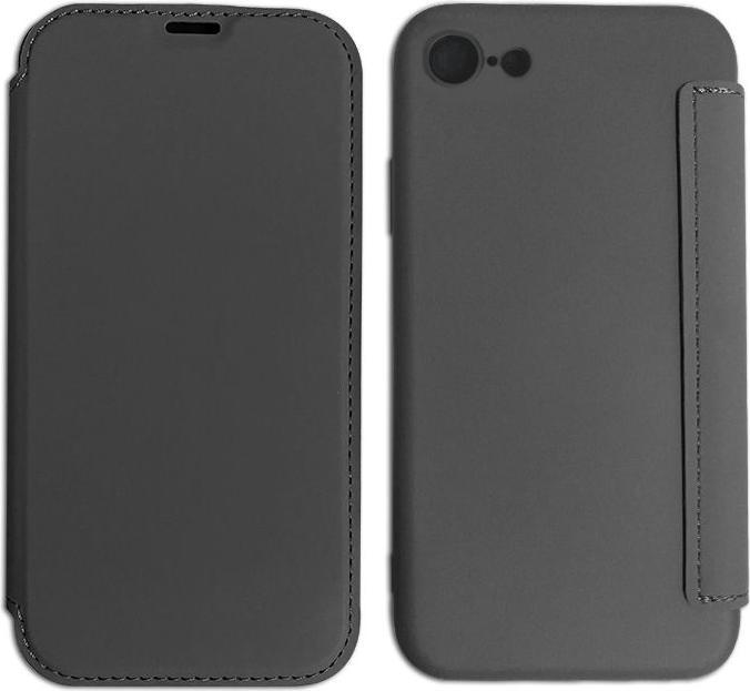 Actual product image mobileup Flip Case in Leather Look for iPhone 7 / 8 / SE (2020) / SE (2022) - Black (Apple iPhone 7)