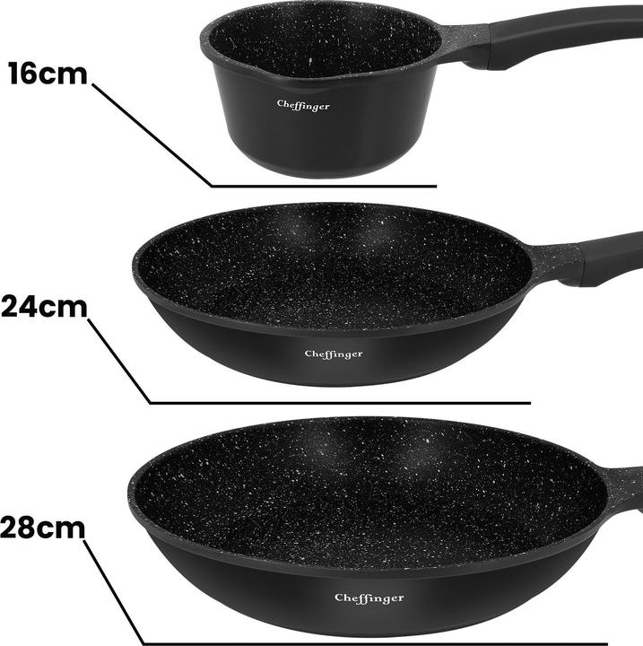 Produktbild JTI Töpfe, Töpfe und Bratpfannen - 10 Teile (Pfannenset + Topfset, Aluminium, 28 x 24 cm)