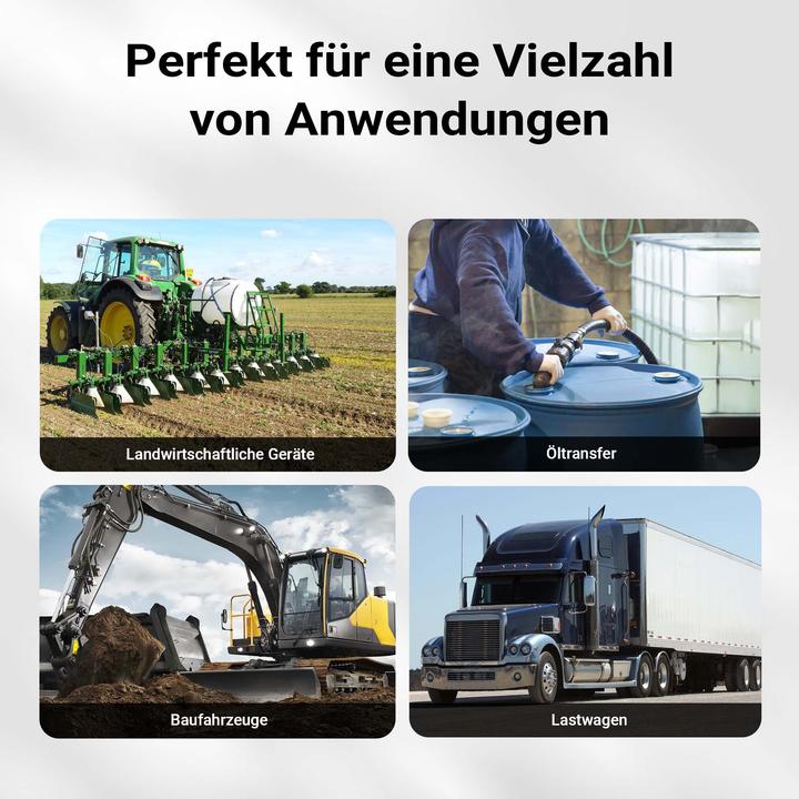 Produktbild Wiltec Heizöl- und Dieselpumpe 230V/600W 40l/min selbstansaugend Pumpe Pistole