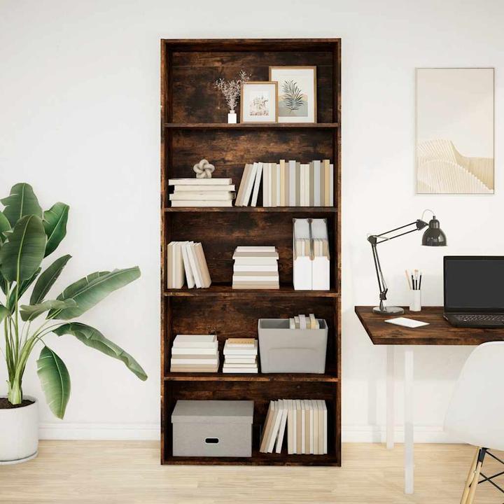 Produktbild vidaXL Bücherregal Bücherschrank Standregal Raumteiler Wandregal Räuchereiche (80 x 30 x 189 cm)