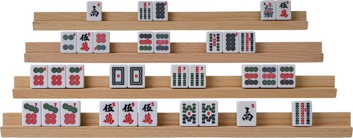 Immagine prodotto Philos Spielsteinhalter aus Holz - 4er Set - für Domino und Mah Jon