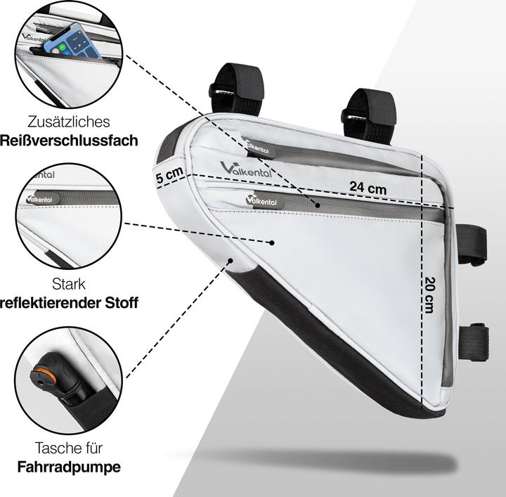 Image du produit Valkental Sac triangle (1.50 l, Sacoche de cadre)
