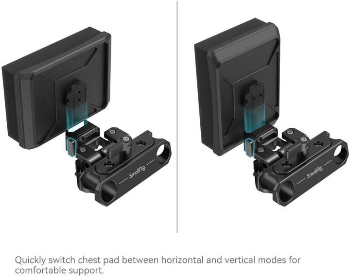 Produktbild SmallRig Multi-Adjustable Chest Pad Mount Plate with Rod Clamp MD3183B