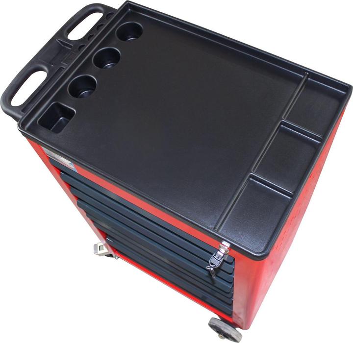Actual product image ADB Basic workshop trolley red 9 drawers