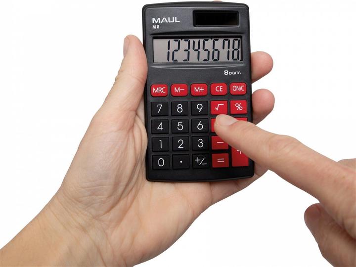 Produktbild Maul Taschenrechner M8 Schwarz (Solarzellen)