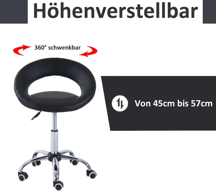 Produktbild Homcom Rollhocker höhenverstellbar