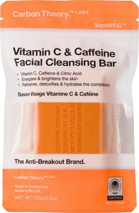 Immagine prodotto Carbon Theory Sapone detergente per il viso Vitamina C e Caffeina (Barretta detergente per il viso) 100 g (Sapone per il viso)