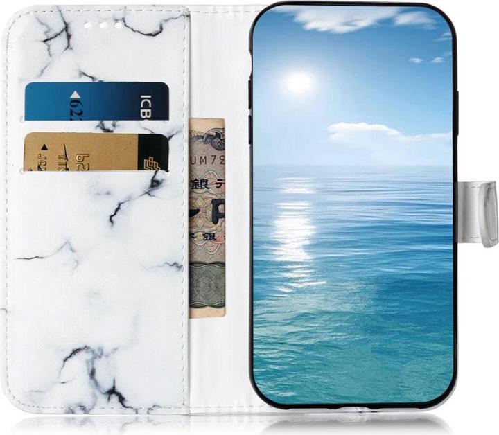 Image du produit Cover-Discount Étui en cuir Marble blanc (Samsung Galaxy S24 Ultra)