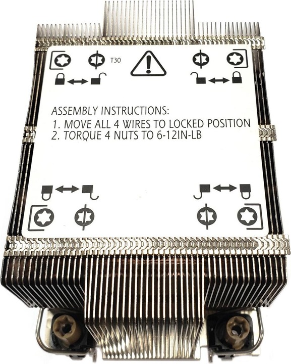 Image du produit Dynatron N2 Intel CPU cooler 2U 4189-4-5 P4-P5 ou P+ Aluminum heatsink and fin stack passive and up