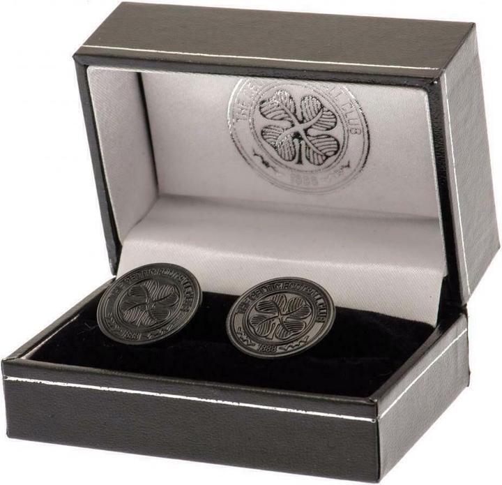 Actual product image Celtic FC Cufflinks Ion Coated (100% synthetic material)