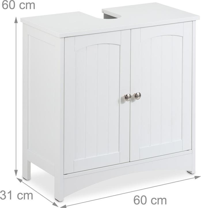 Produktbild Relaxdays Waschbeckenunterschrank (60 x 31 x 60 cm)