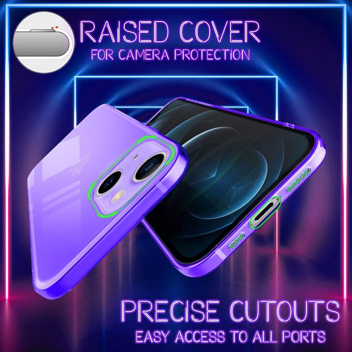 Produktbild Nalia Klar Transparente Neon Silikon Hülle (Apple iPhone 13)