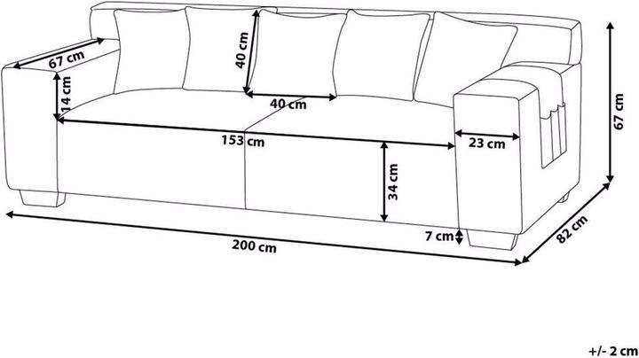 Produktbild Beliani Viskan (3-Sitzer)