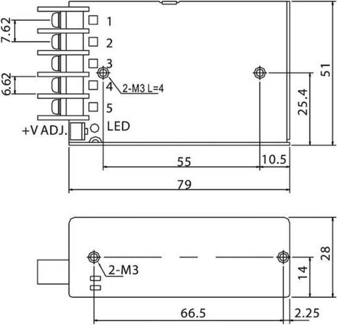 Produktbild MeanWell INDUSTRIE-SCHALTNETZTEIL - 1 AUSGANG - 25 W - 24 V - CLOSED FRAME (GESCHLOSSENE BAUFORM)