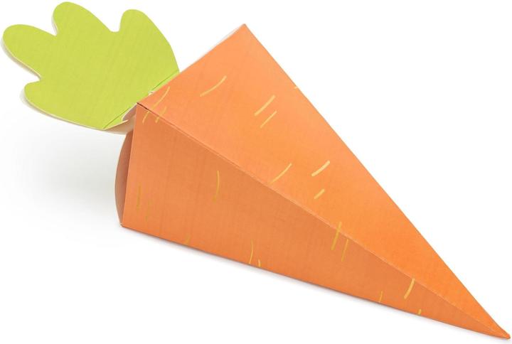 Partydeco Paasknutselset Worteldoos 7,5 x 26,5 x 7,5 cm, Oranje (6 x, 0,5 x 19 x 37 cm)