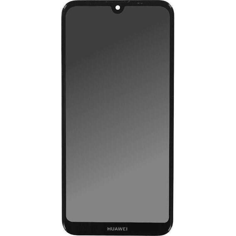 OEM Display-Einheit + Rahmen für Huawei Y7 2019 schwarz (Display, Huawei Y7 (2019)), Mobilgerät Ersatzteile, Schwarz
