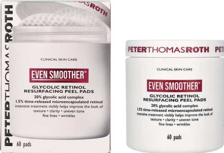 Actual product image Peter Thomas Roth Clinical Skin Care Even Smoother Glycolic Retinol Resurfacing Peel Pads (Cleansing scrub, 60 ml)