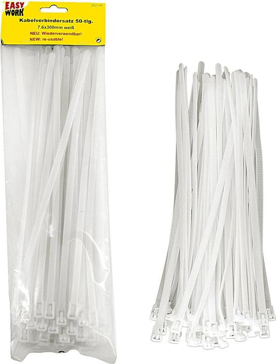 Actual product image Easy Work Kabelverbindersatz (Plastic cable ties, 300 mm, 50 pcs.)