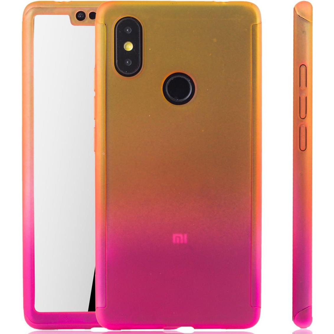 König Design Hülle Handy Schutz für Xiaomi Mi 8 SE Full Case Cover Displayschutz Bumper Pink (Xiaomi Mi 8 SE), Smartphon...