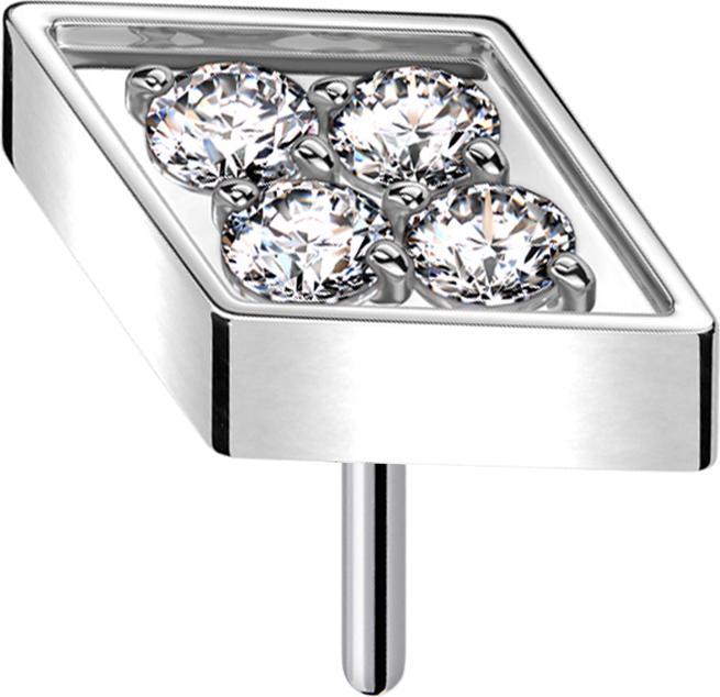 Immagine prodotto Star Piercing Cristalli argento diamante senza fili argento (senza ottone, Titanio)