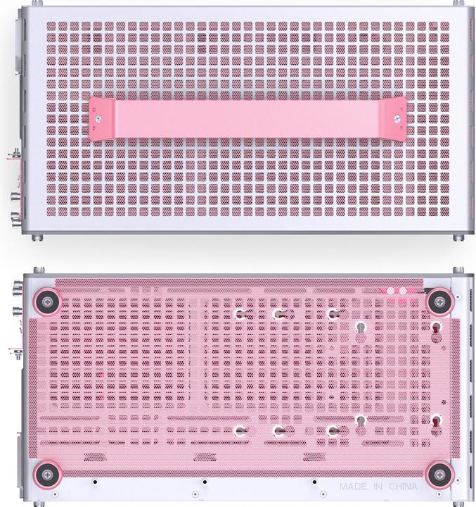 Actual product image Jonsplus MATX Handle Case Z20 - White-Pink (Mini-ITX, mATX)