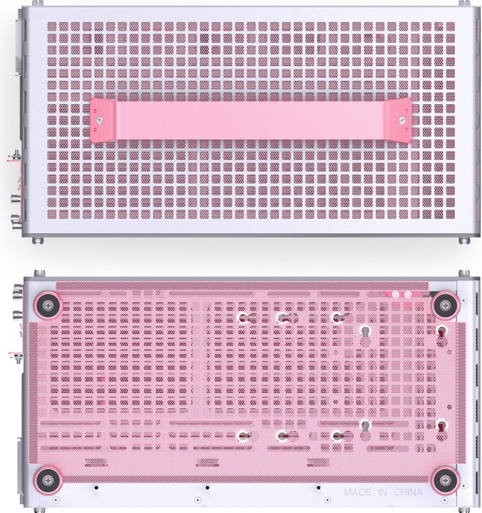 Productafbeelding Jonsplus MATX Handgreepkoffer Z20 - Wit-Roze (Mini-ITX, mATX)