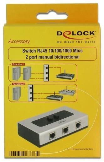 Productafbeelding Delock Gigabit LAN Switchbox 2Port handleiding (3 ports)