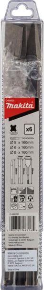 Actual product image Makita SDS+ drill/chisel set 6pcs. (5,0, 6,0, 20.0 mm, 8,0, 40.0 mm)