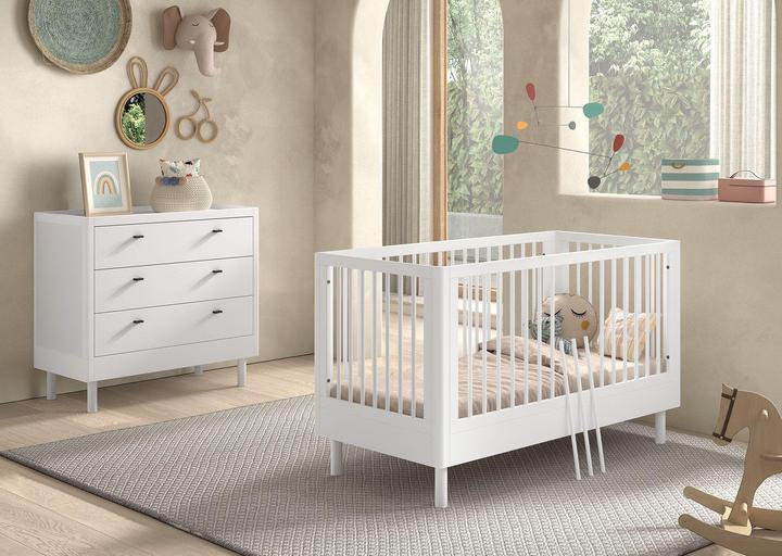 Produktbild Vipack Babyzimmer Forrest Buche 2-teilig Set (Wickelkommode, Babybett)
