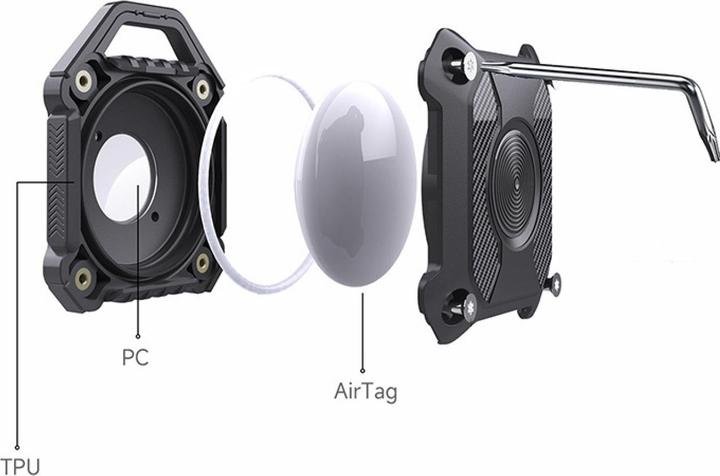 Image du produit Screenguard Apple Airtag Rugged Armor Case Étui avec pendentif
