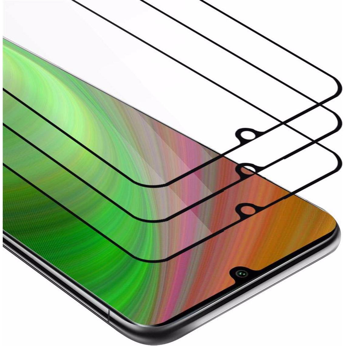 Cadorabo Vollbild Displayschutzglas (3 Stück, Xiaomi Mi Note 10, Xiaomi Redmi Note 10S), Smartphone Schutzfolie, Schwarz
