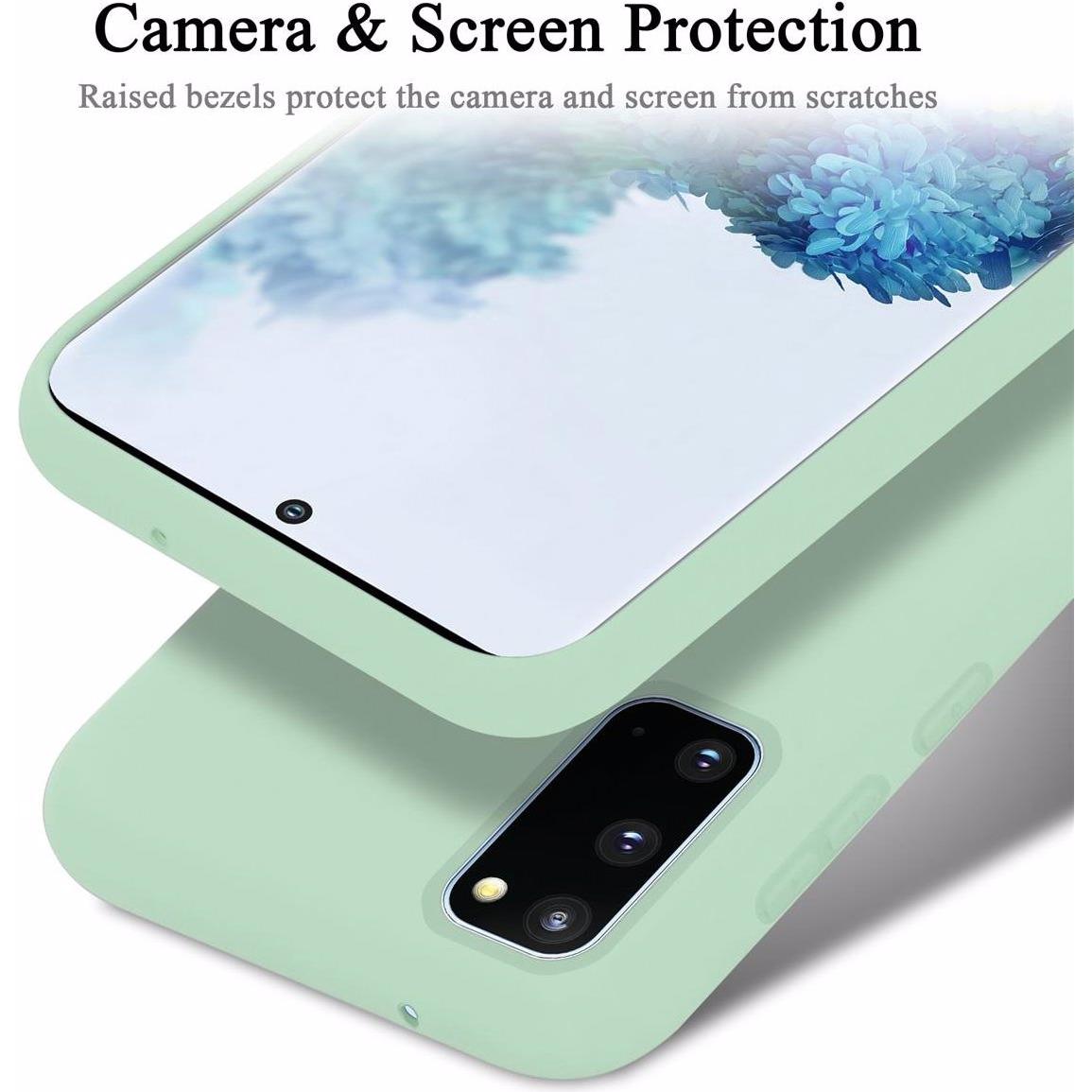 Thumbnail - Cadorabo TPU Liquid Silicone Case Cover (Samsung Galaxy S20+), Smartphone Hülle, Grün