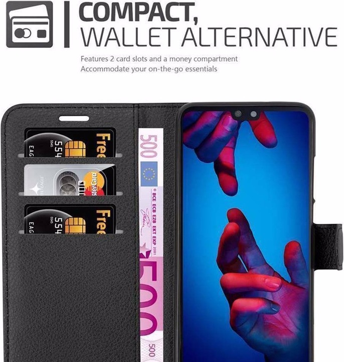 Produktbild Cadorabo Book mit Standfunktion Cover (Huawei P20)