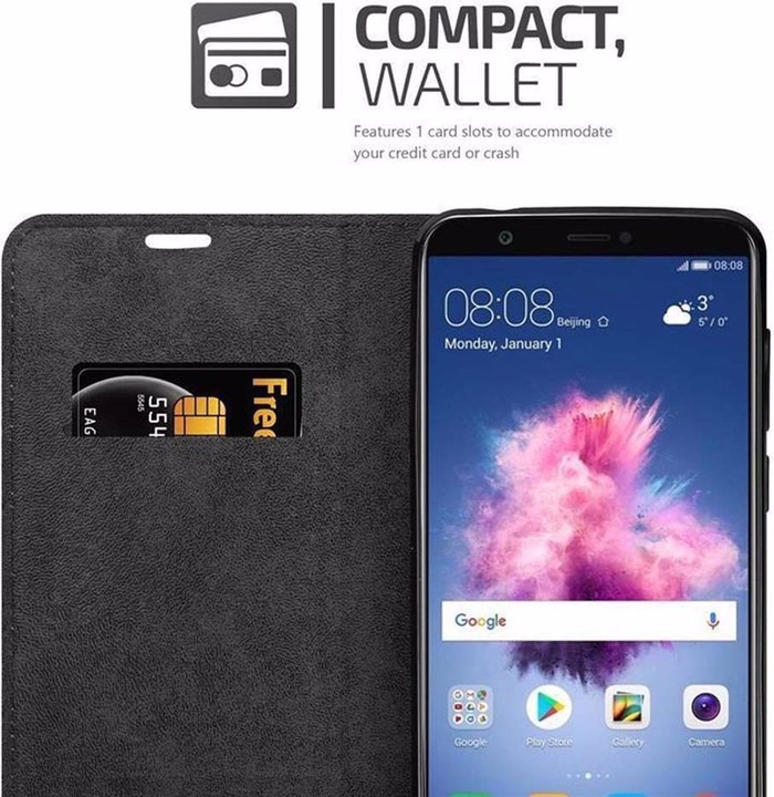 Actual product image Cadorabo Book Invisible Magnet Cover (Huawei P Smart)