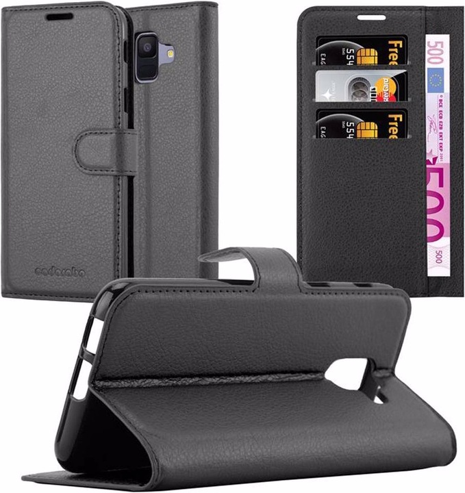 Actual product image Cadorabo Book with stand function cover (Samsung Galaxy J6 (2018))