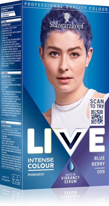 Actual product image Schwarzkopf LIVE Intense Colour Permanent Hair Dye