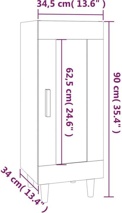 Image du produit vidaXL Sideboard (34.50 x 34.50 x 90 cm)
